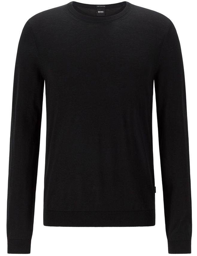 BOSS Leno P Crew Neck Sweater i 100% Uld på Tilbud