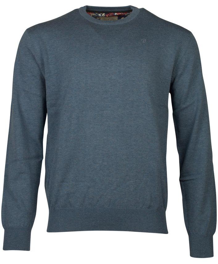 Bbc Crew Neck i 100% bomuld fra Black Blue - Udsalg!