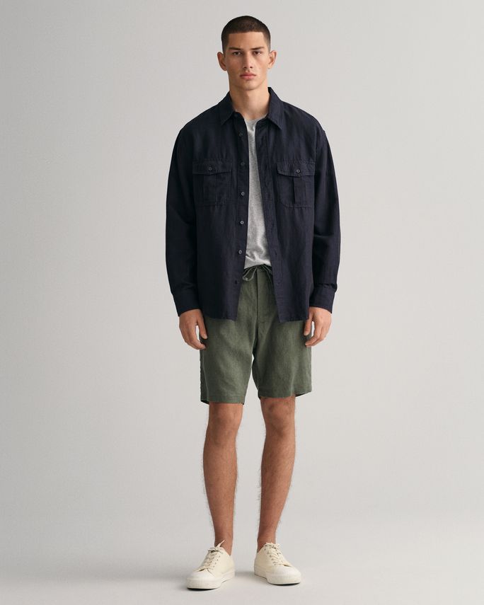 D2. Relaxed Linen Ds Shorts In fra Gant
