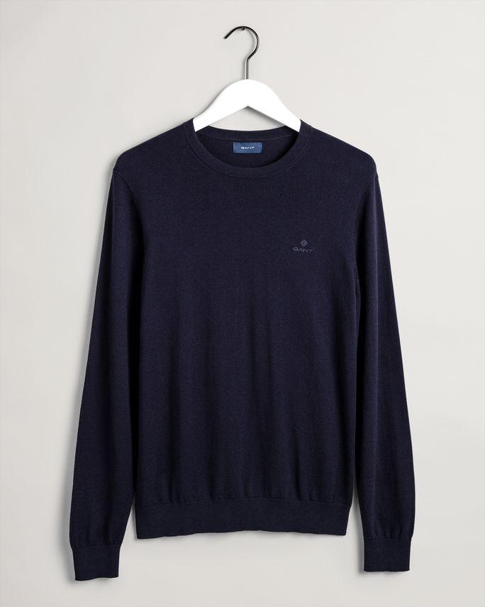 Cotton Cashmere C Neck Denim B fra Gant