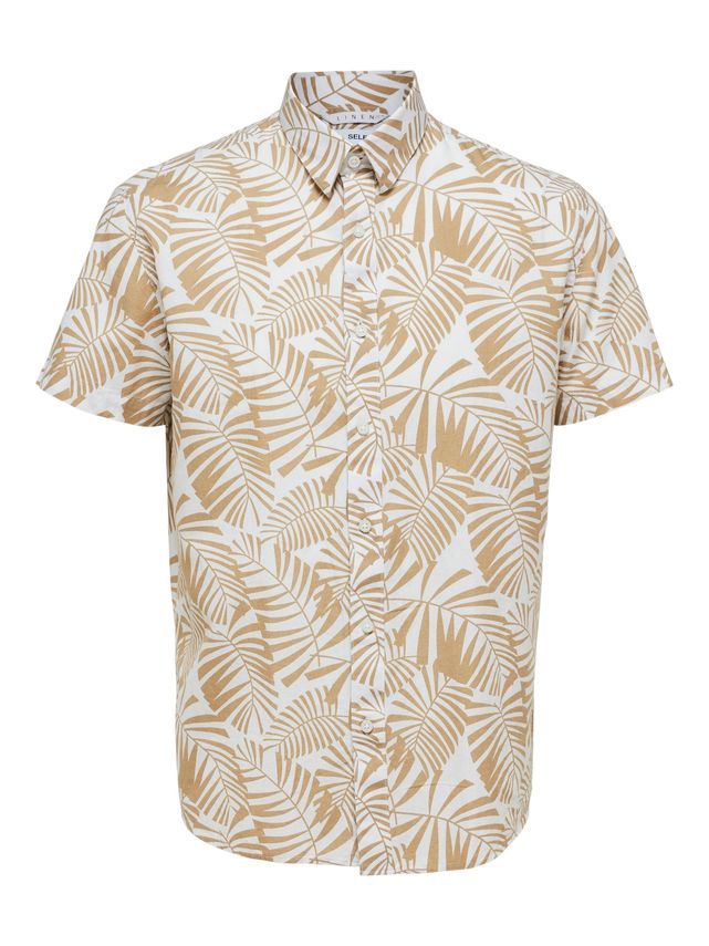 Slhregnew Linen Shirt Ss Class fra Selected