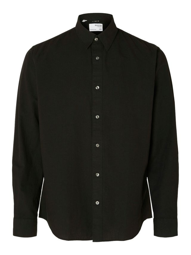 Slhregnew Linen Shirt Ls Classic W fra Selected