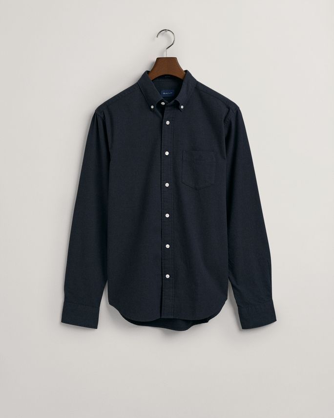 D2. Reg Ut Flannel Melange Shirt fra Gant