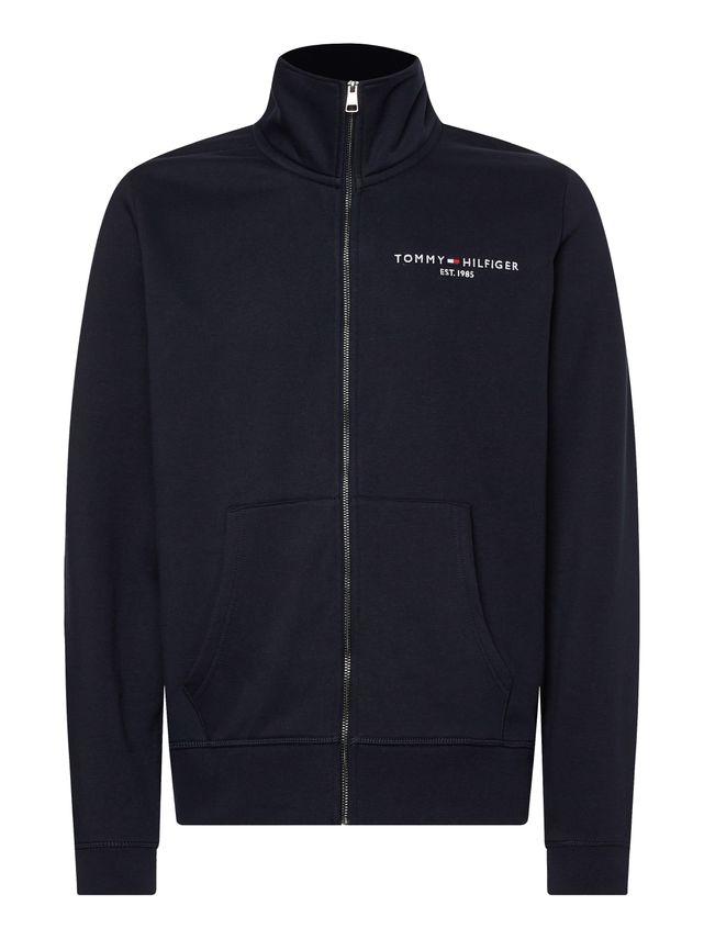 Tommy Logo Zip Thru Stand Collar fra Tommy Hilfiger