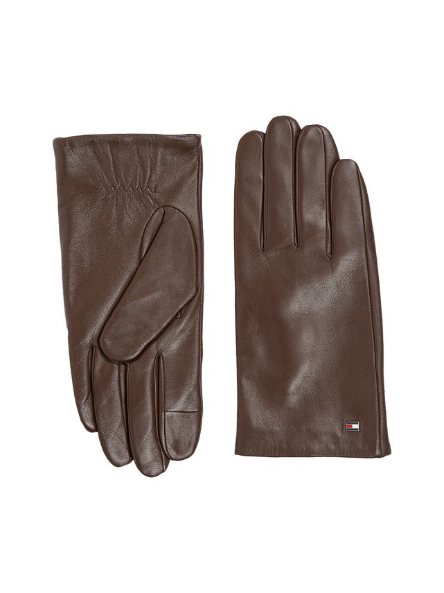 Tommy Hilfiger Essential Flag Læderhandsker på tilbud
