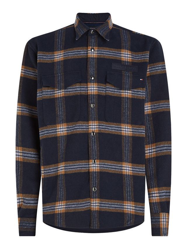 Brushed Check Overshirt fra Tommy Hilfiger