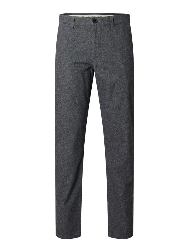 Slh175 Slim Miles Brushed Pants W N fra Selected