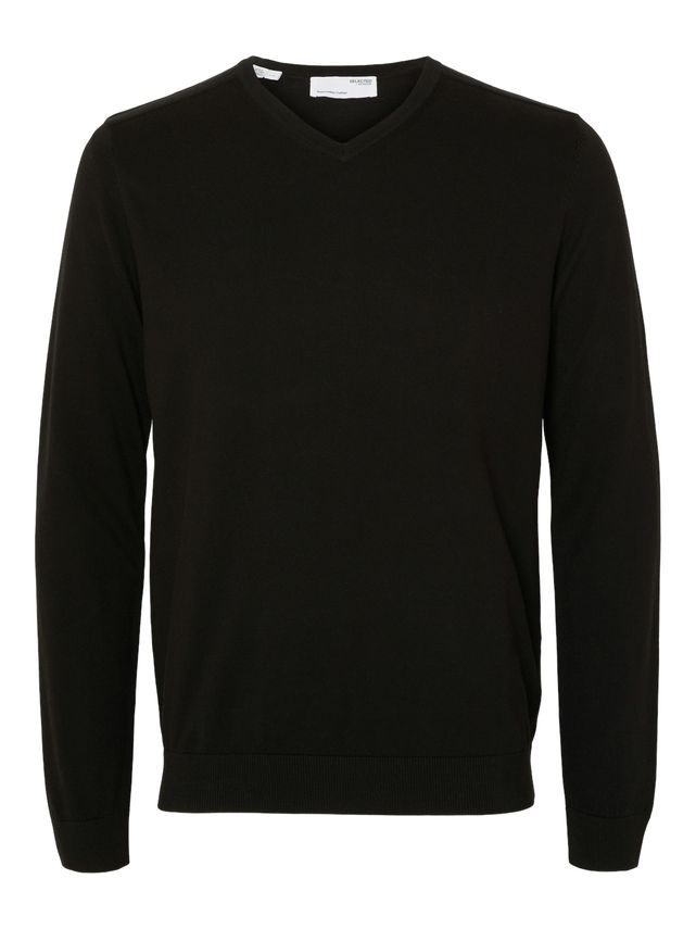 Slhberg Ls Knit V Neck Noos fra Selected