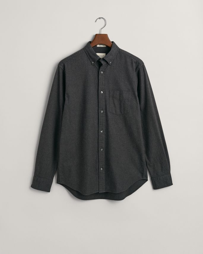 Reg Flannel Melange Shirt fra Gant