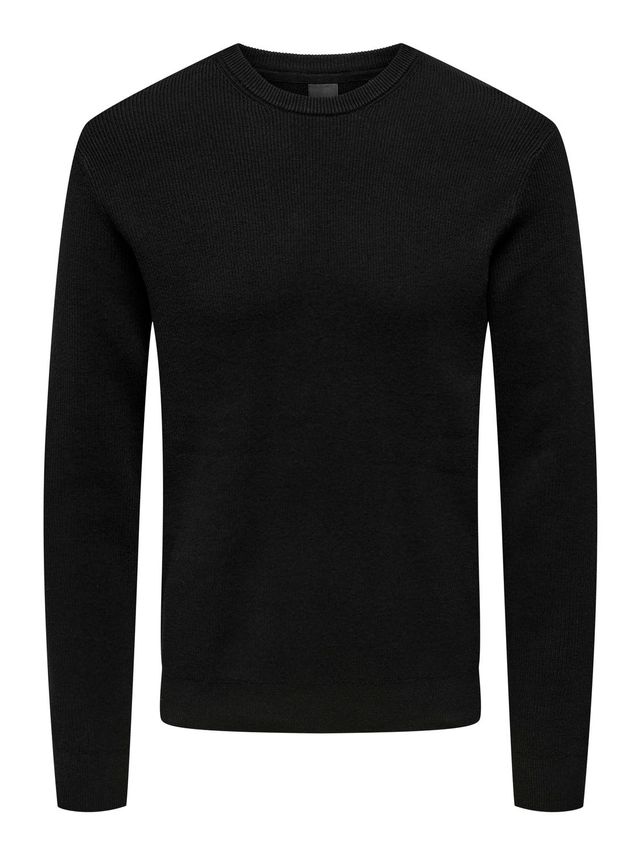 Onsphil Reg 12 Struc Crew Knit Noos fra Only & Sons