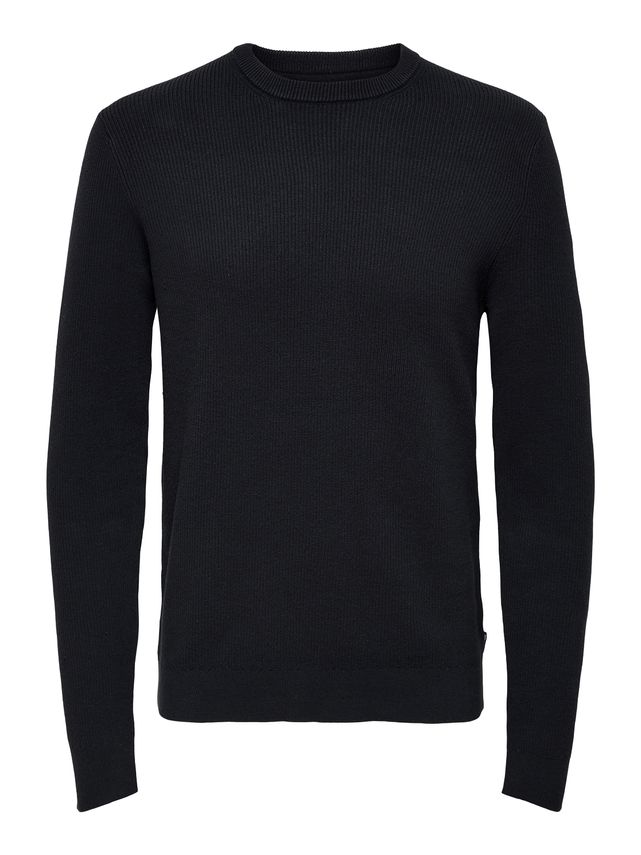 Onsphil Reg 12 Struc Crew Knit Noos fra Only & Sons