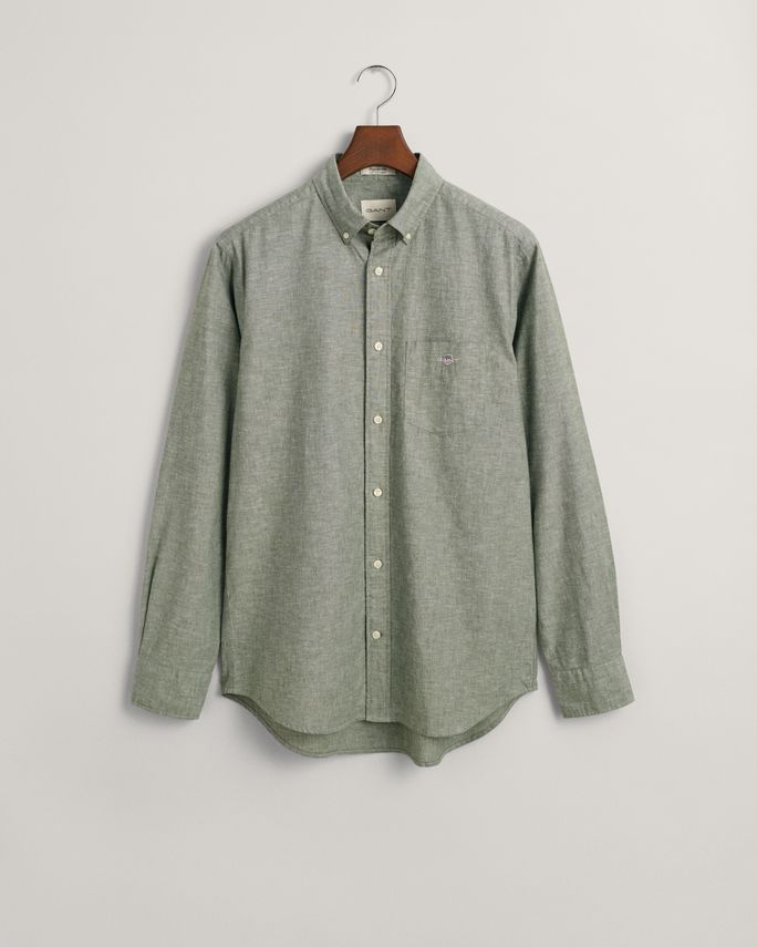 Reg Cotton Linen Shirt fra Gant