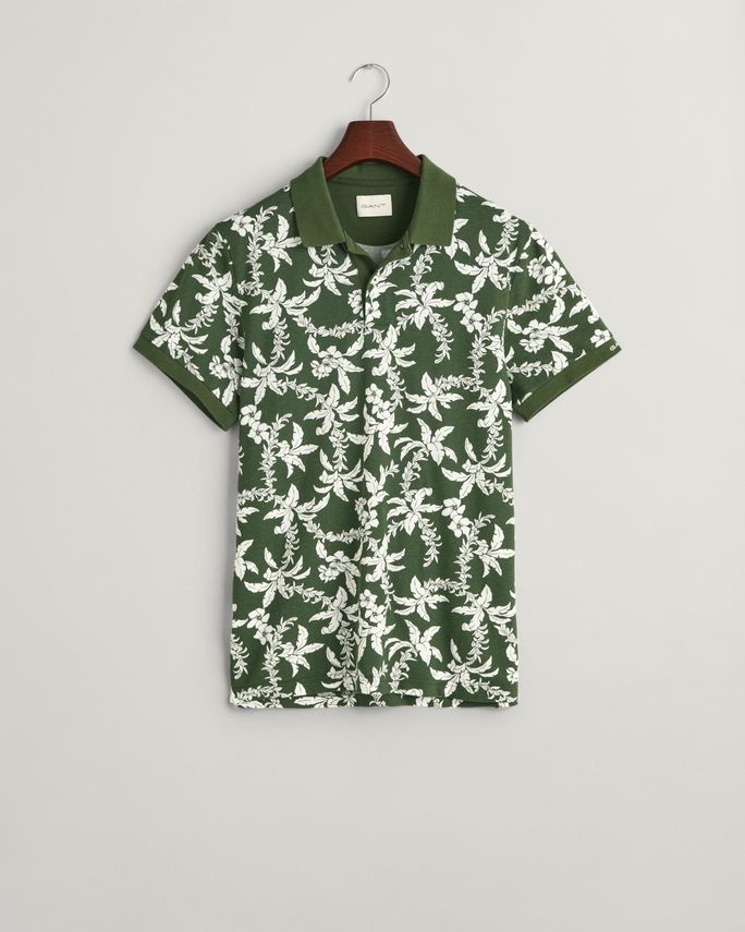 Palm Lei Print Ss Polo fra Gant