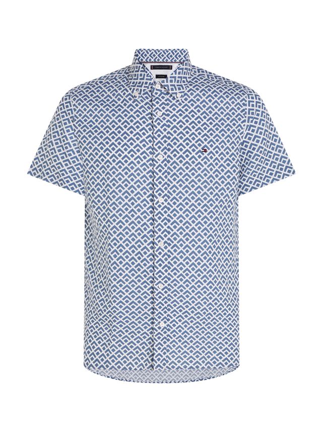W Co Li Geo Prt Sf Shirt S S fra Tommy Hilfiger