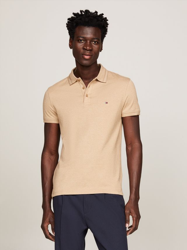 Pretwist Mouline Slim Fit Polo fra Tommy Hilfiger