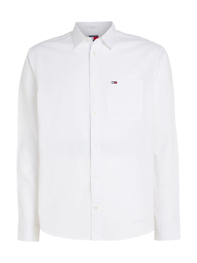 Tjm Reg Linen Blend Shirt fra Tommy Jeans