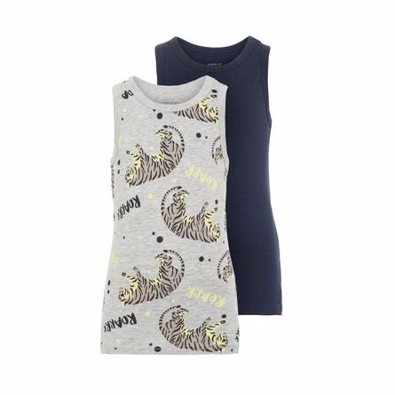 2 Pak Basis Tanktop med Glødende Tiger fra Name It
