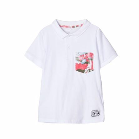 Klassisk Polo T-shirt i Hvid fra Name It - Økologisk
