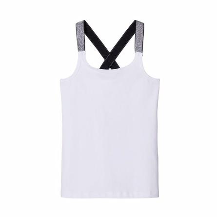 Glimmer Strop Tanktop Vals Hvid fra Name It