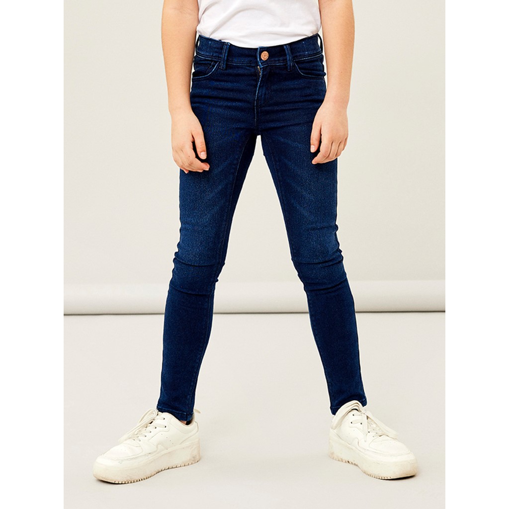 Skinny Fit Jeans Polly Dark Blue fra Name It