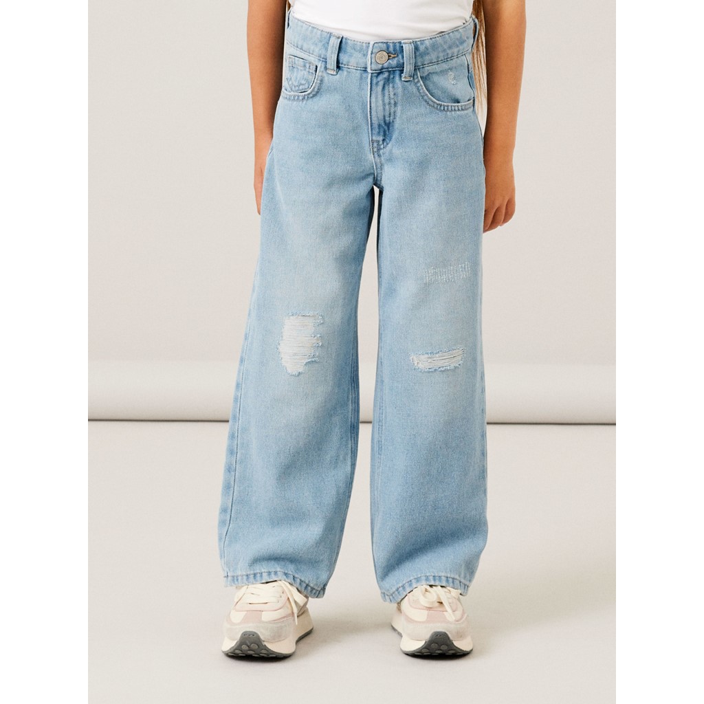 Højtaljede Jeans i Lys Denim til Piger fra Name It