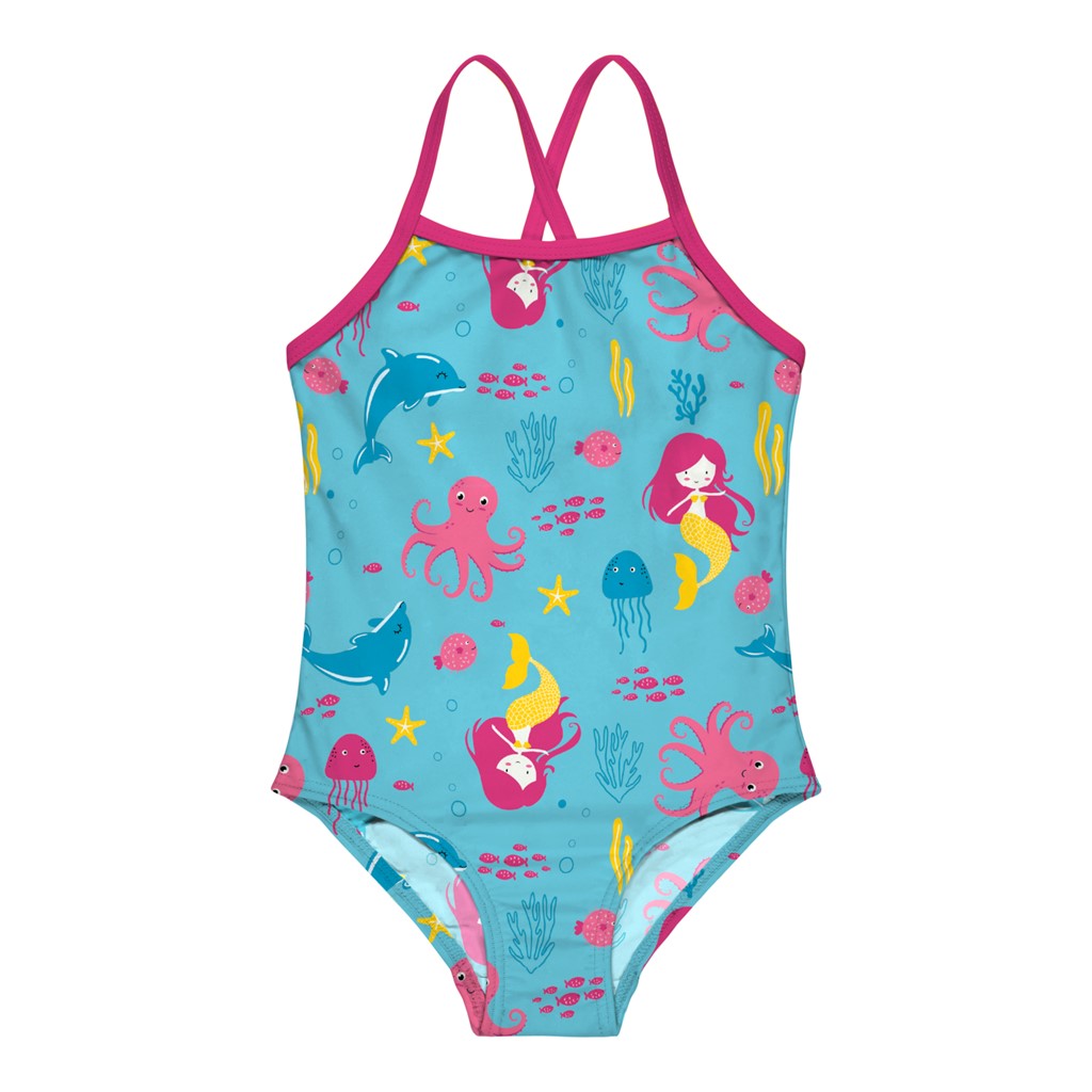 Badedragt Ziza Aqua Splash fra Name It - Hurtigttørrende!