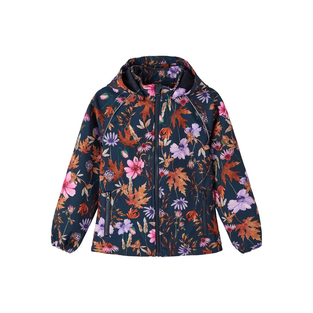 Softshell Jakke Alfa Dark Sapphire Flower fra Name It
