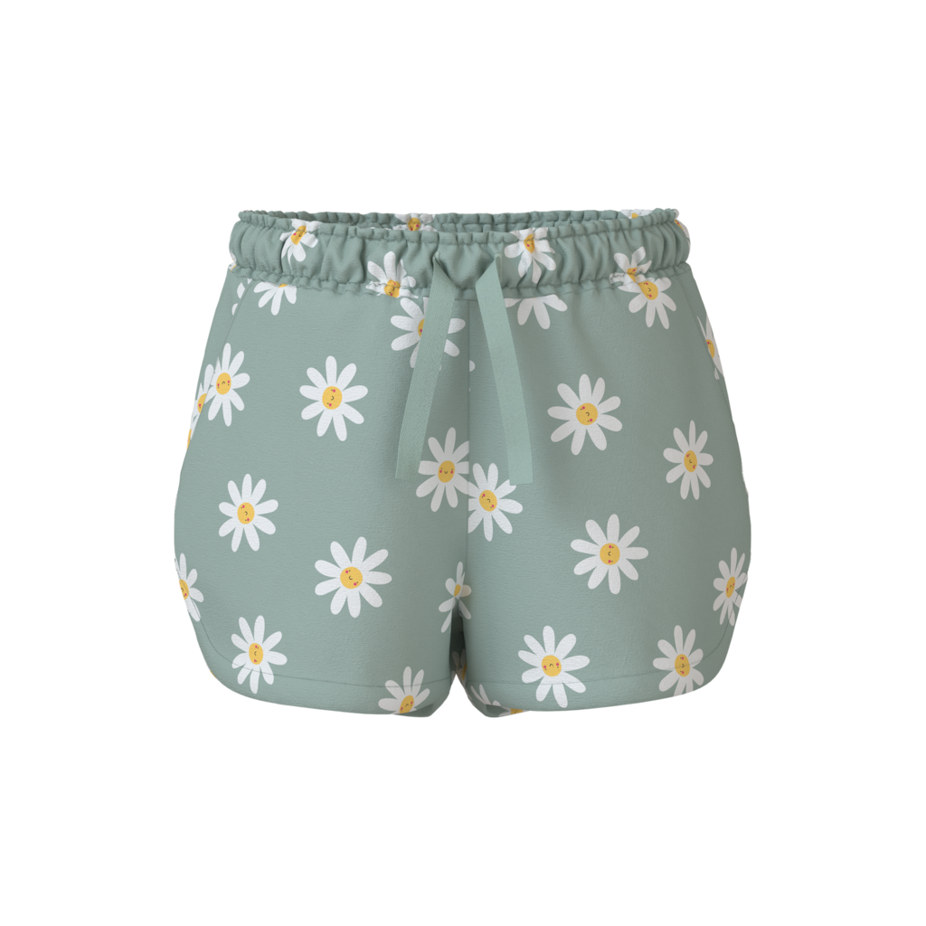 Shorts Vigga Silt Green Daisy Blomster fra Name It