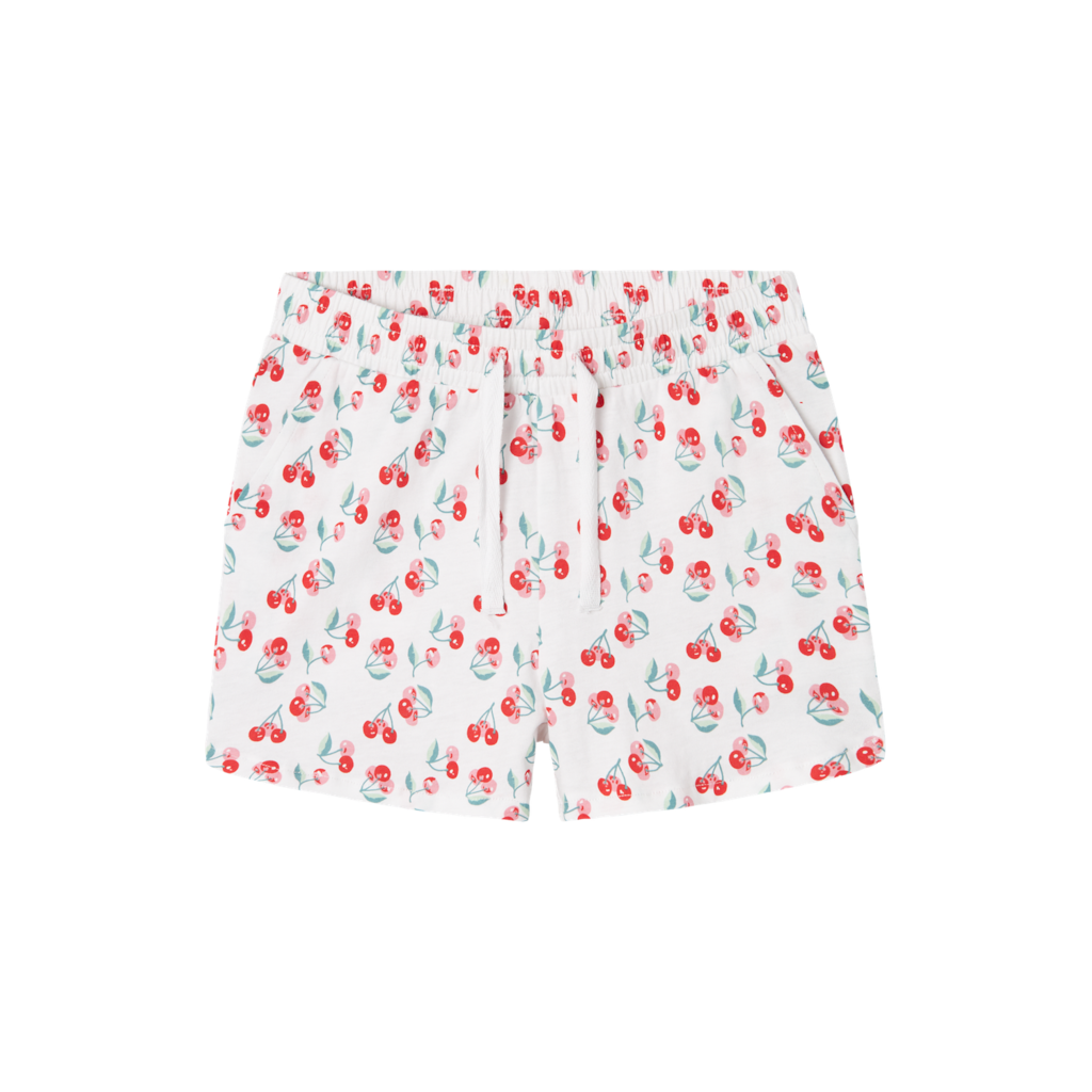 Shorts Vigga Bright White Kirsebær fra Name It