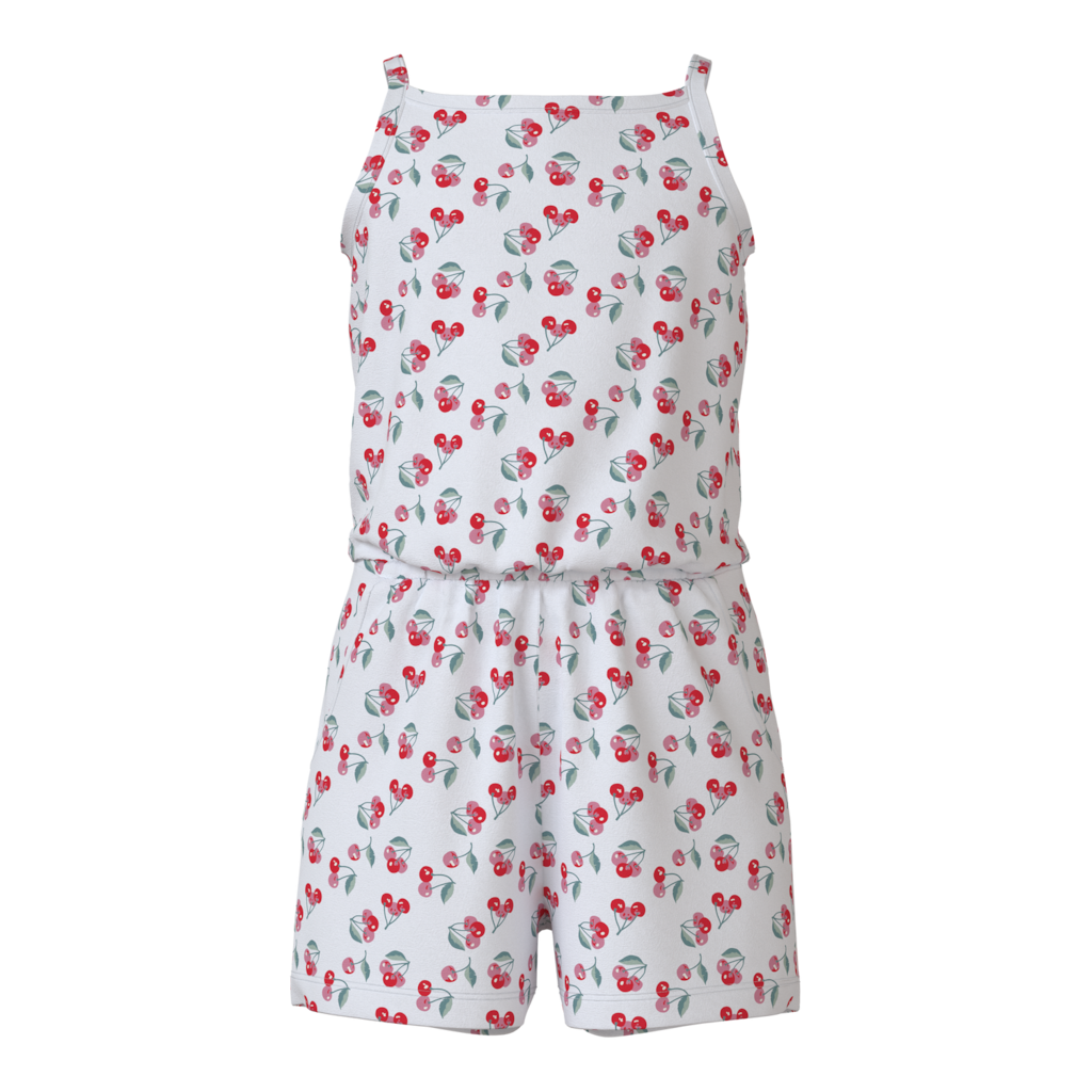 Playsuit Vigga Bright White Kirsebær fra Name It