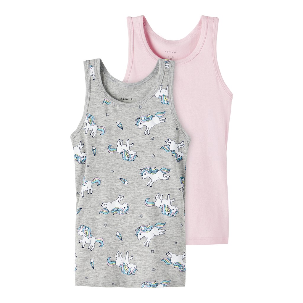 2 Pak Tanktop Unicorn Grey Melange fra Name It