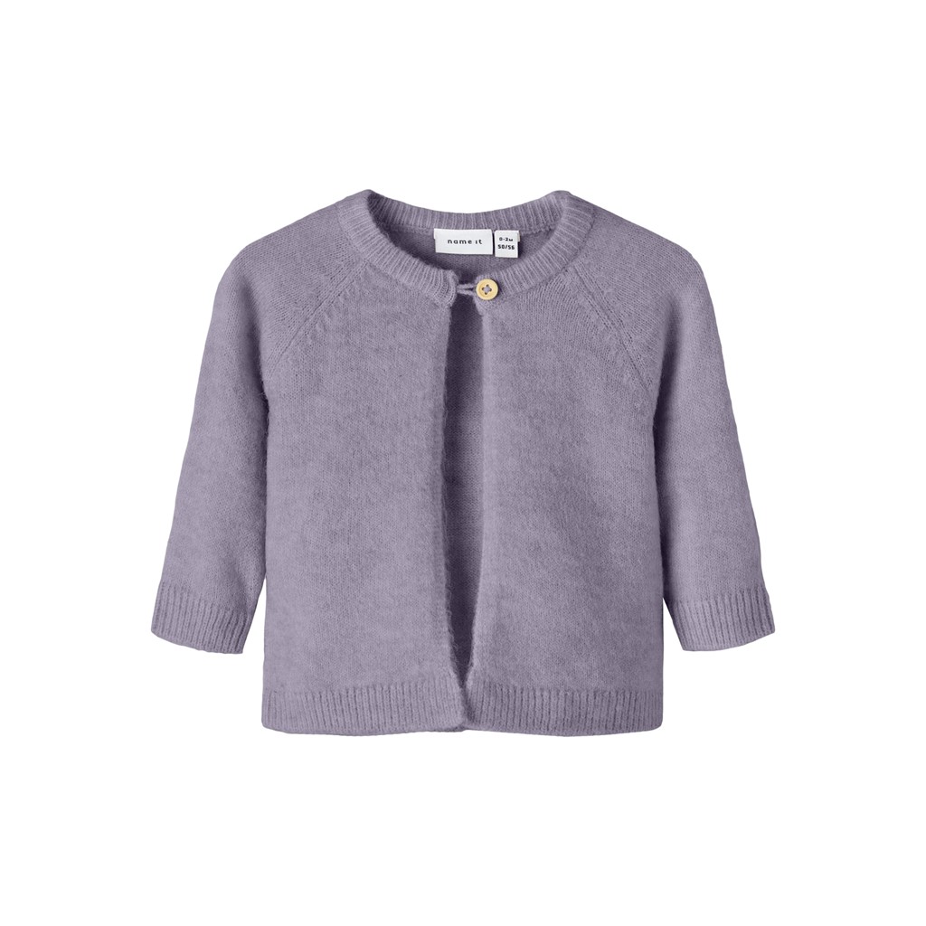 Strik Cardigan Lorina Lavender Gray fra Name It