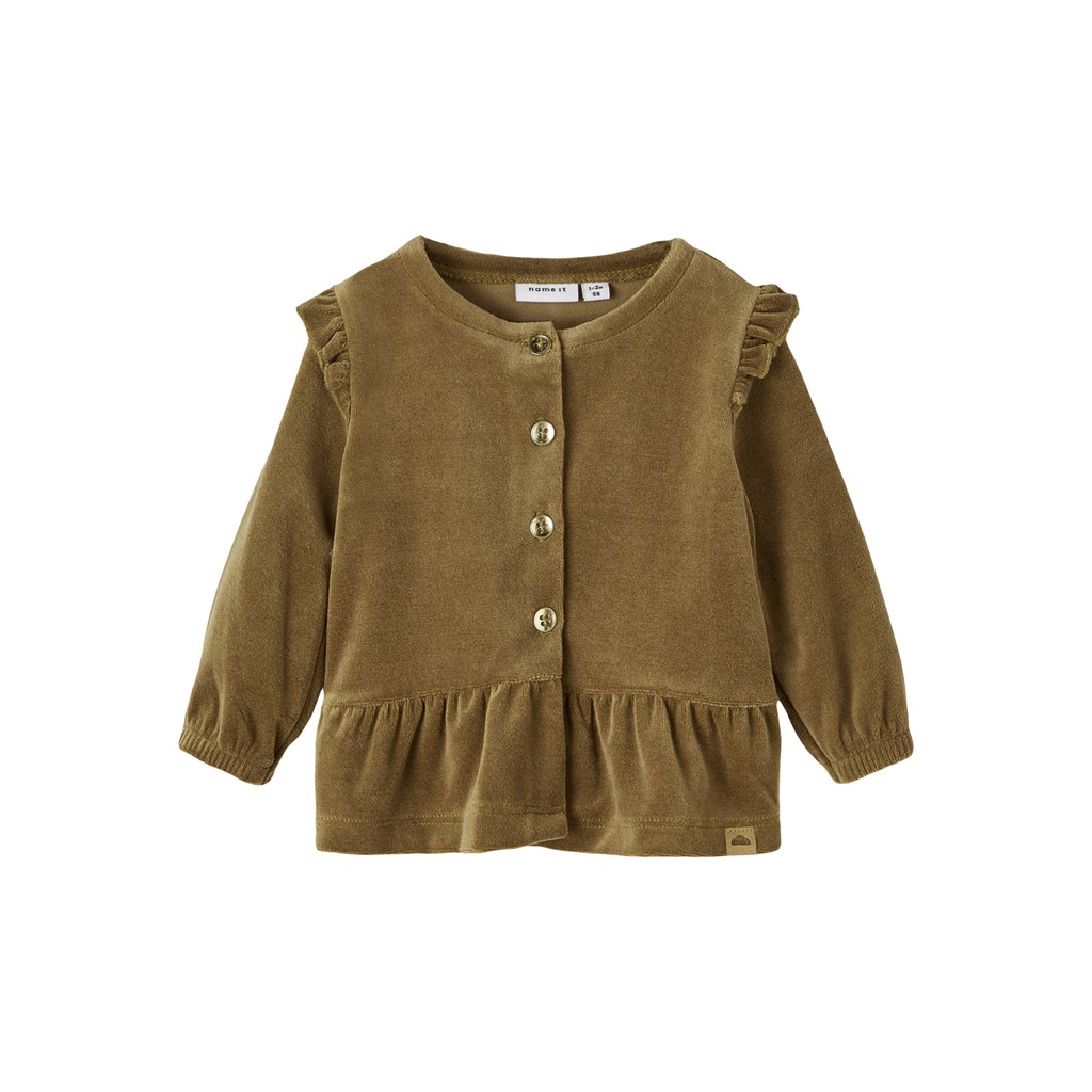 Velour Cardigan Linna Kangaroo fra Name It