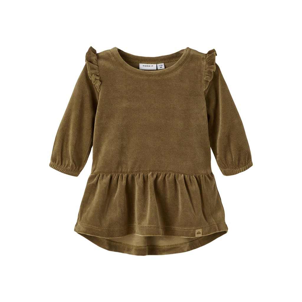 Velour Kjole Linna Kangaroo fra Name It
