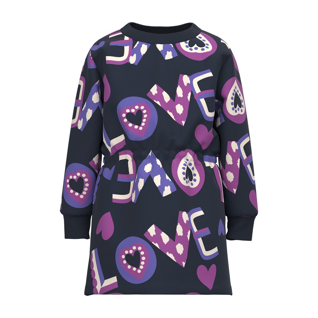 Sweat Kjole Nila Dark Sapphire fra Name It