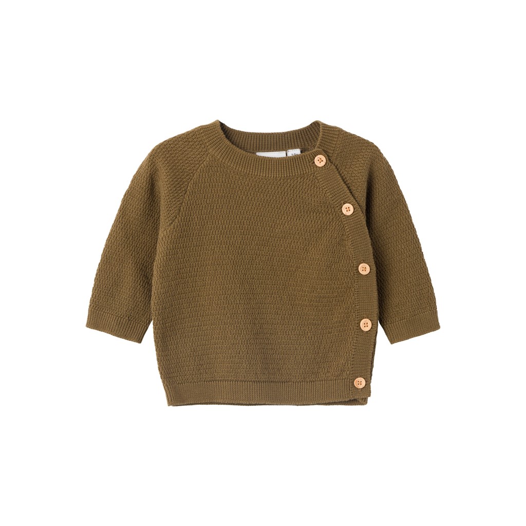 Baby Strik Cardigan Otter Kangaroo fra Name It