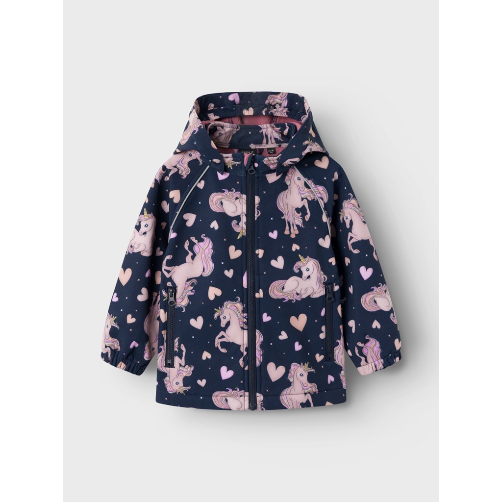 Softshell Jakke Alfa Dark Sapphire Unicorns fra Name It