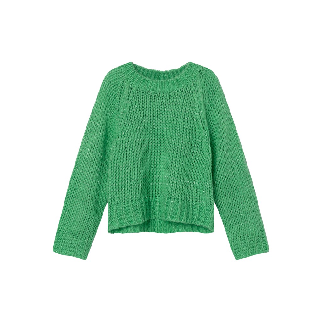 Kort Glitter Striktrøje Sasira Irish Green fra Name It