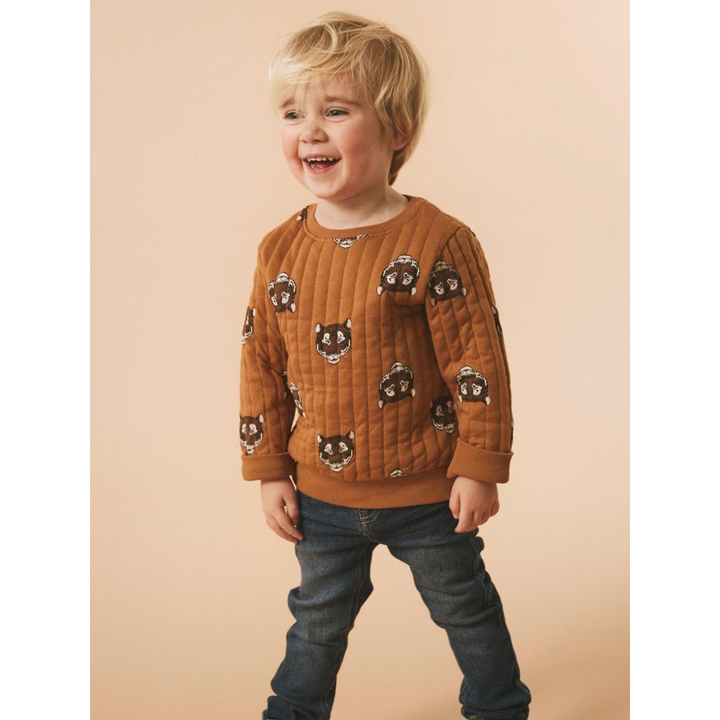 Sweatshirt Sanders Bone Brown fra Name It