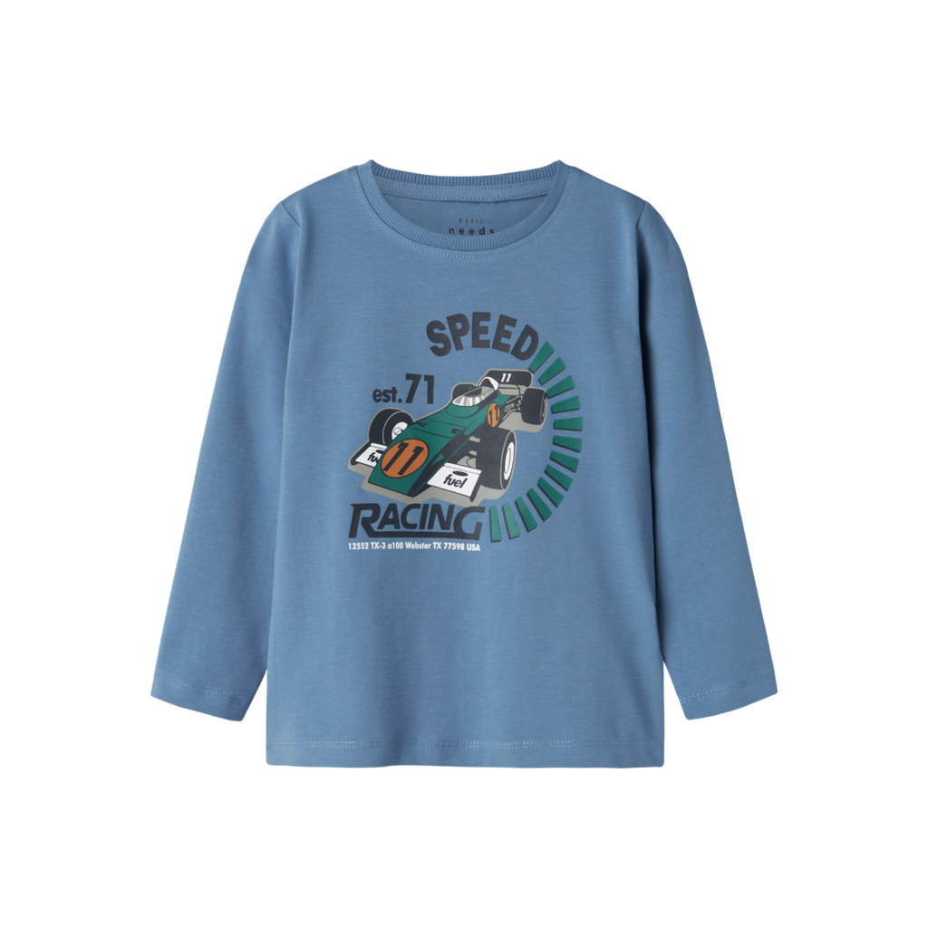 Langærmet Bluse Vux Coronet Blue Speed Race fra Name It