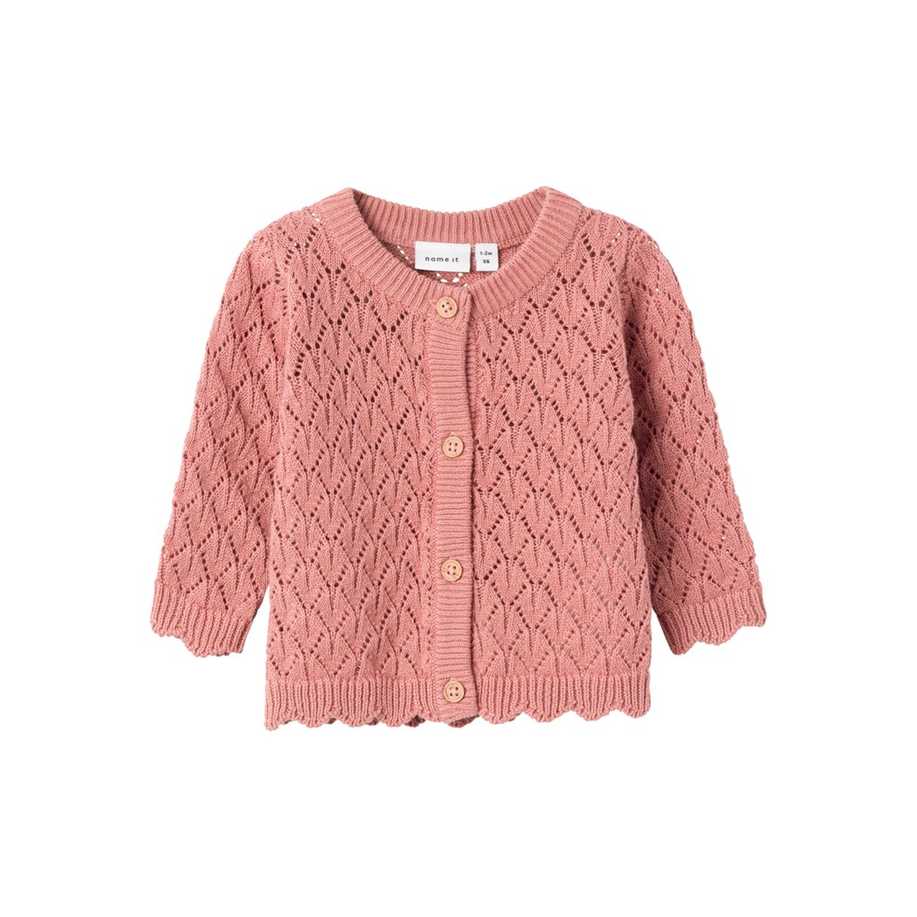 Strik Cardigan Tisol Ash Rose fra Name It