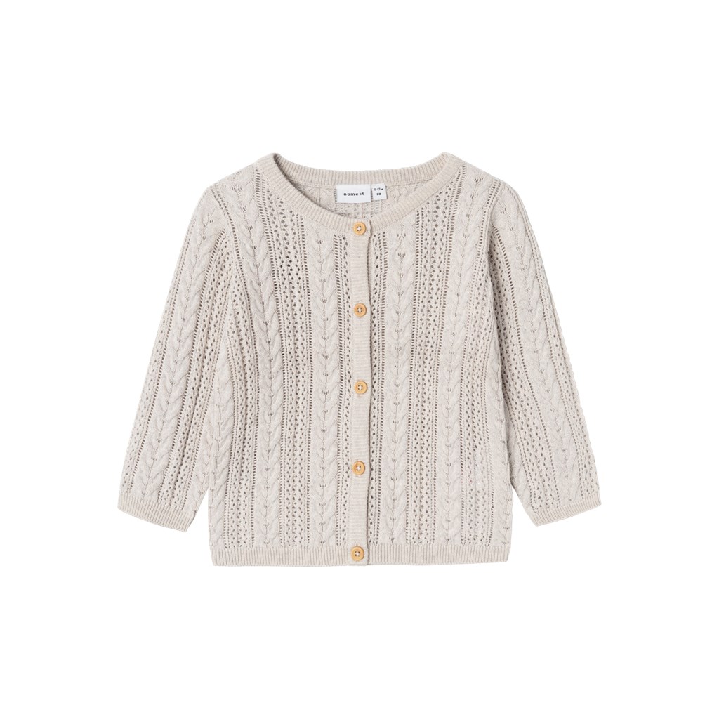 Strik Cardigan Bepil Peyote Melange fra Name It