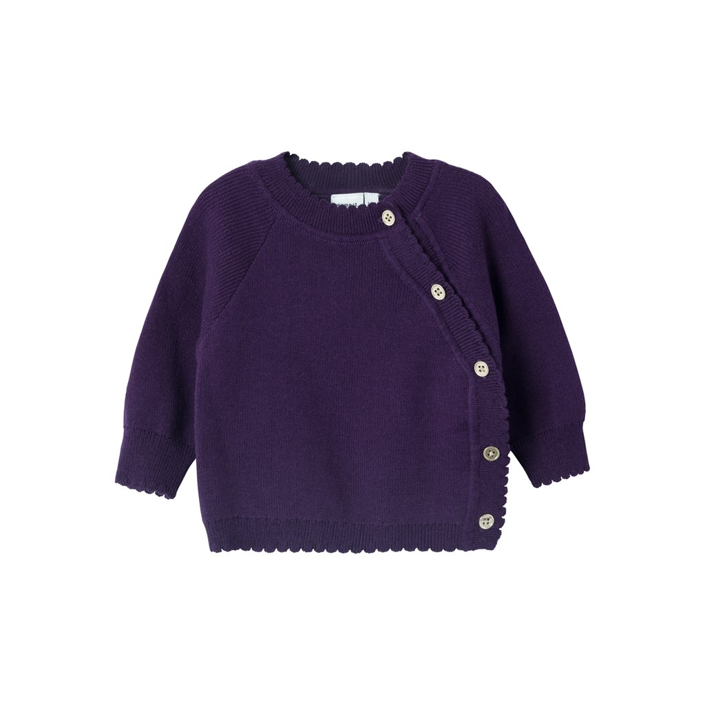 Strik Cardigan Raya Blackberry Cordial fra Name It