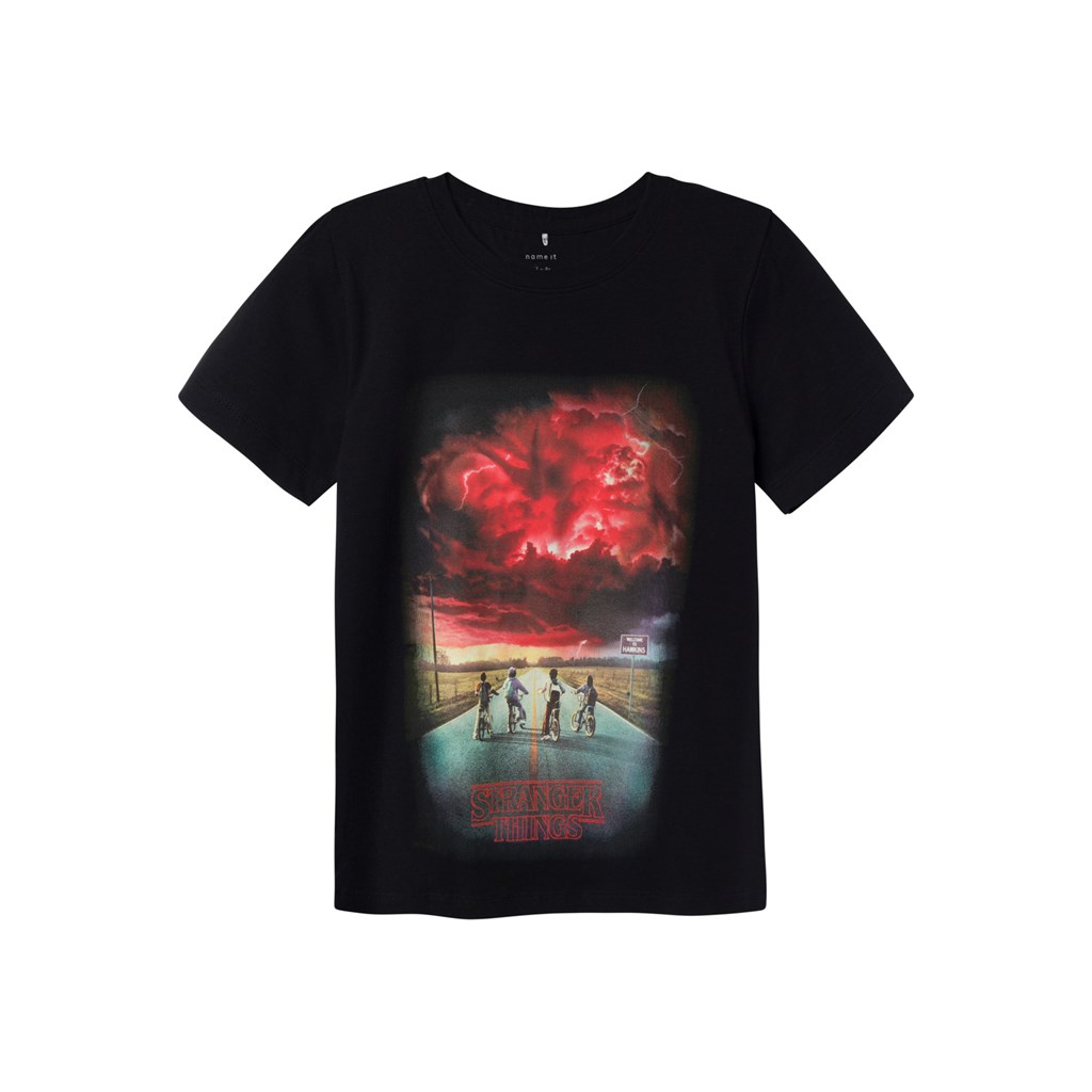 Stranger Things T Shirt Dec Black fra Name It