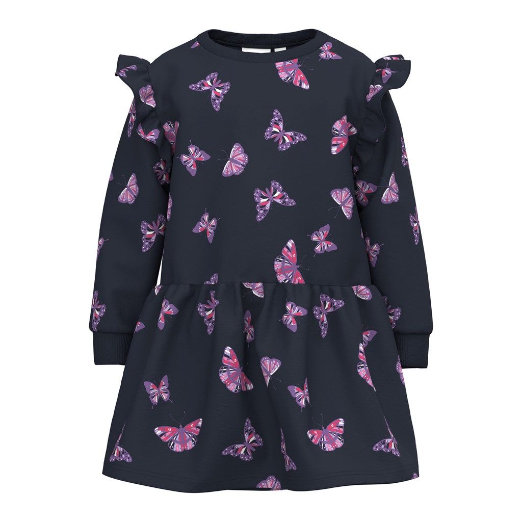 Sommerfugle Sweat Kjole Tasja Dark Sapphire fra Name It
