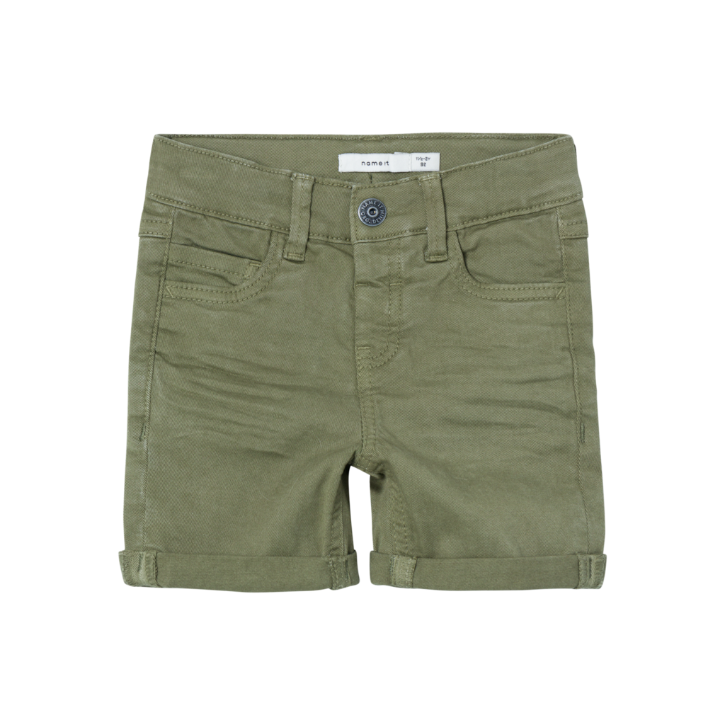 Twill Shorts Silas Deep Lichen Green fra Name It