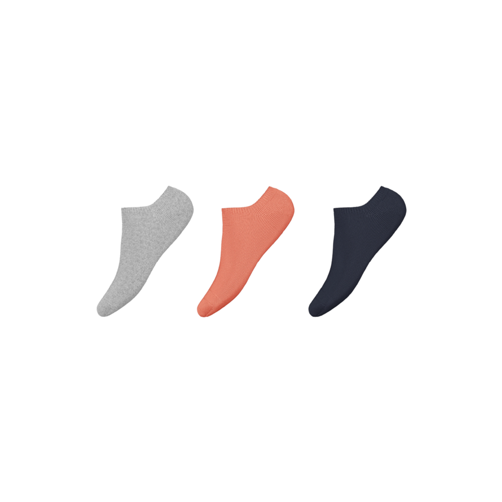 3 Pak Ankelsokker Vilum Light Grey Melange fra Name It