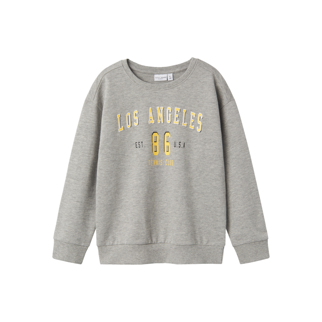 Boxy Sweatshirt Vilan Grey Melange fra Name It