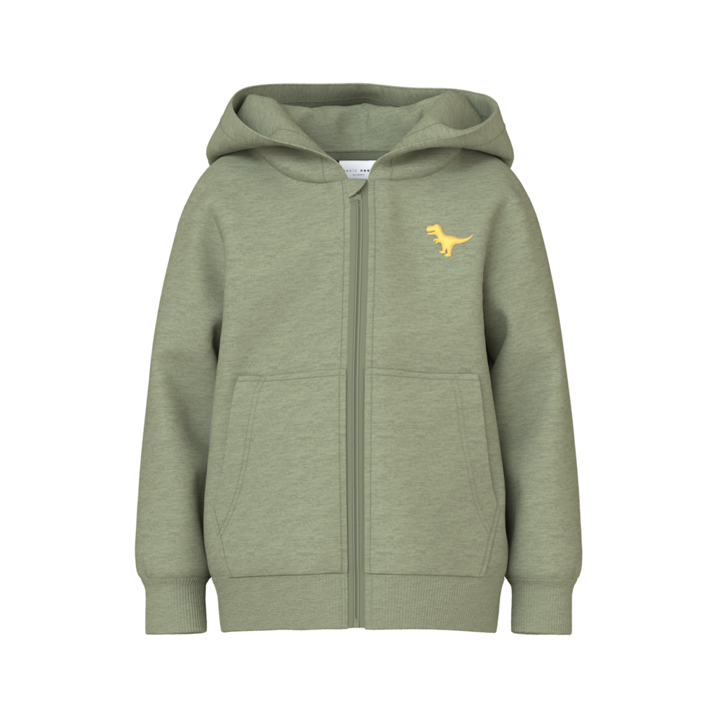 Sweat Cardigan Valon Oil Green fra Name It
