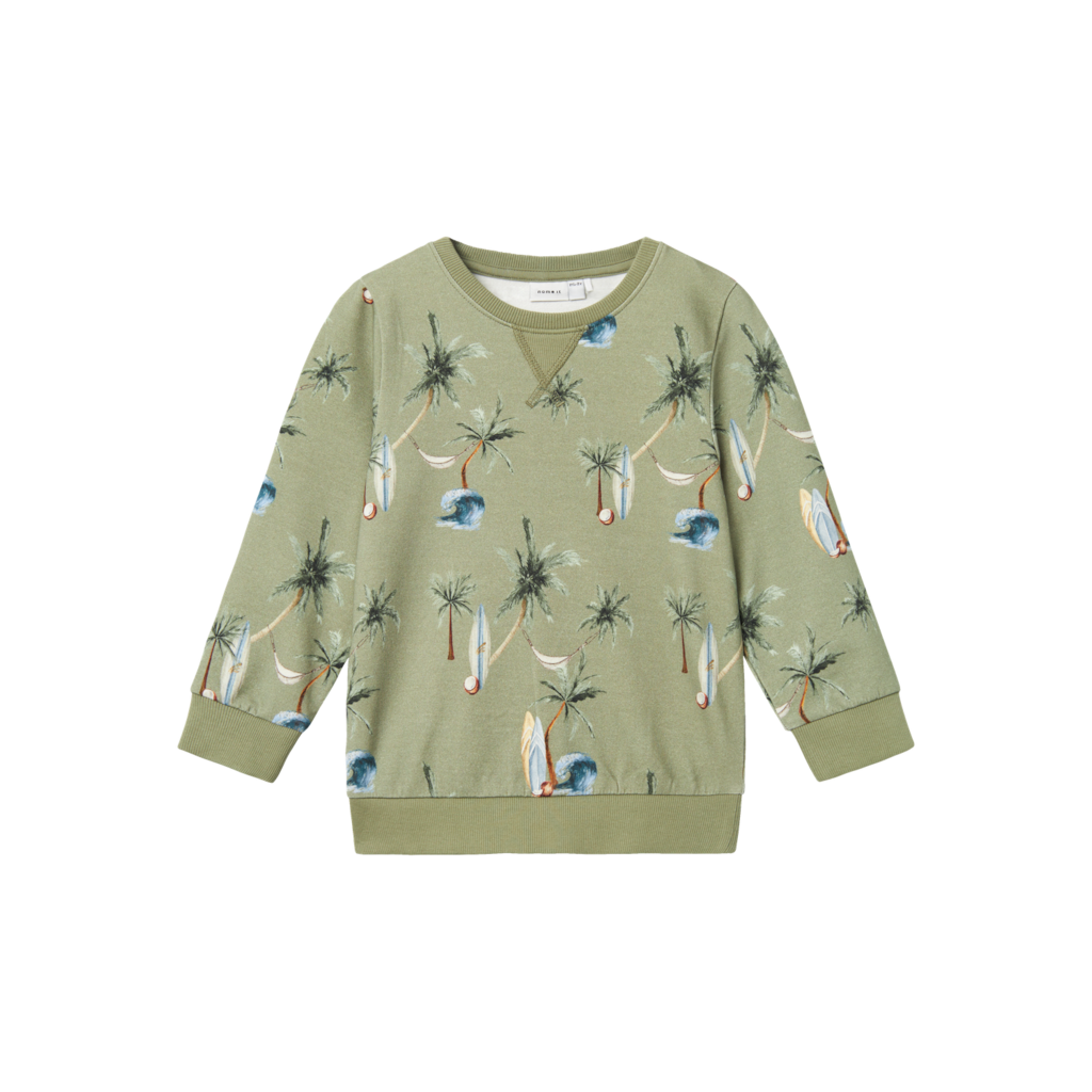 Sweatshirt Hermod Oil Green fra Name It